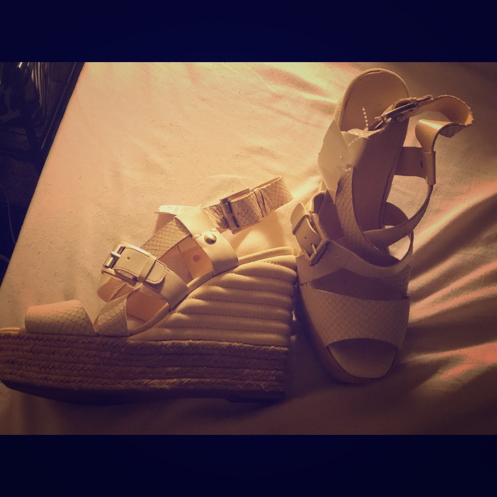 White high heels